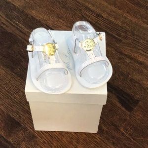 NIB Ralph Lauren white patent sandal infant girl 1